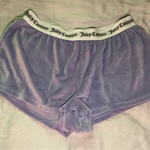 Purple M Juicy Couture Velvet Booty Shorts